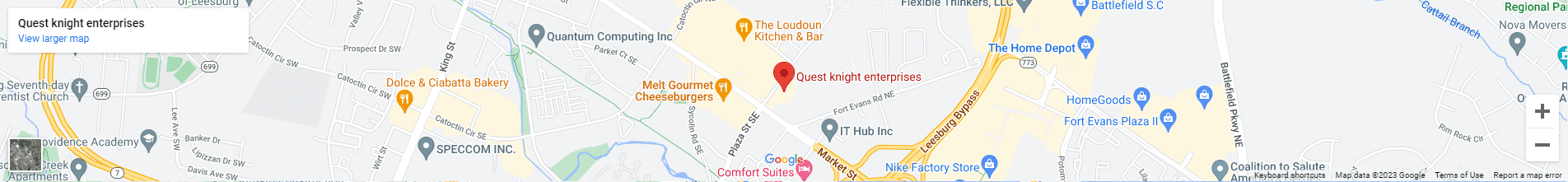 A map of the location of quest knight