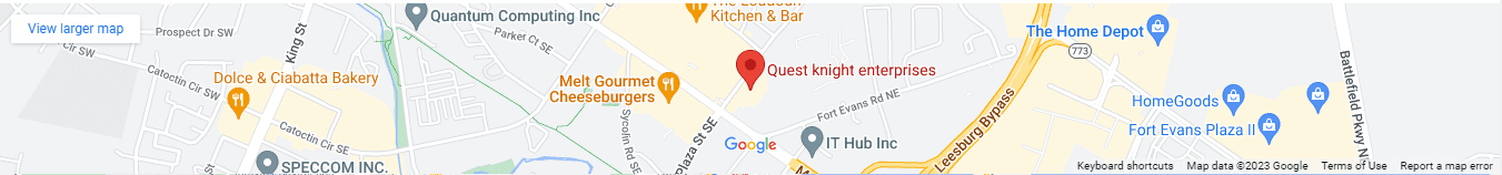 A map of quest knight 's location on the corner.